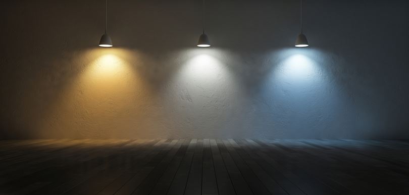 Warm toned light bulbs