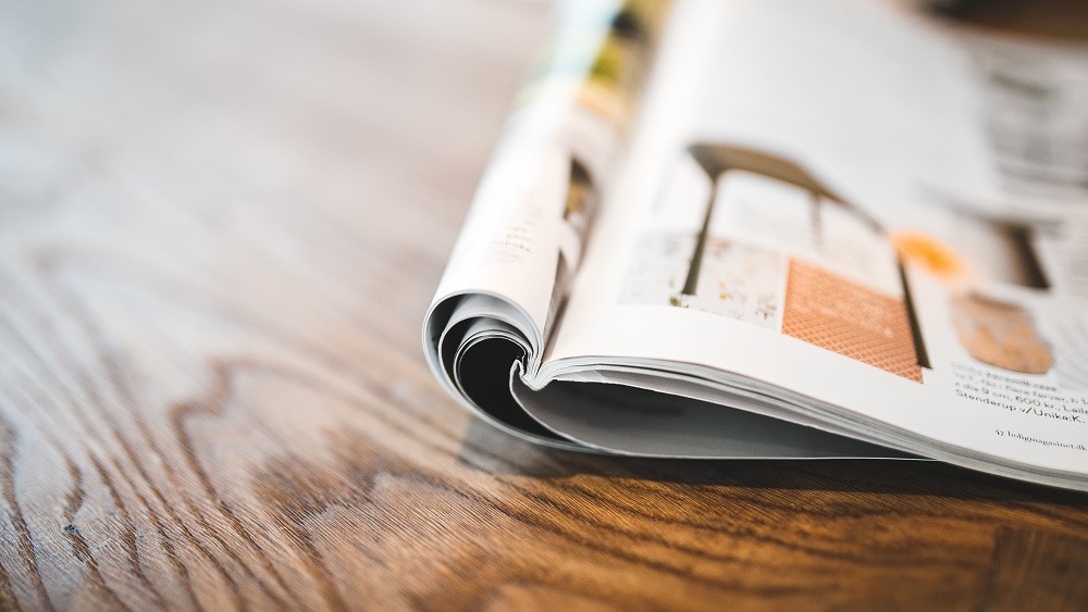 Close up of magazine