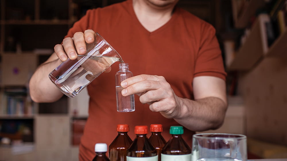 Making hand sanitiser