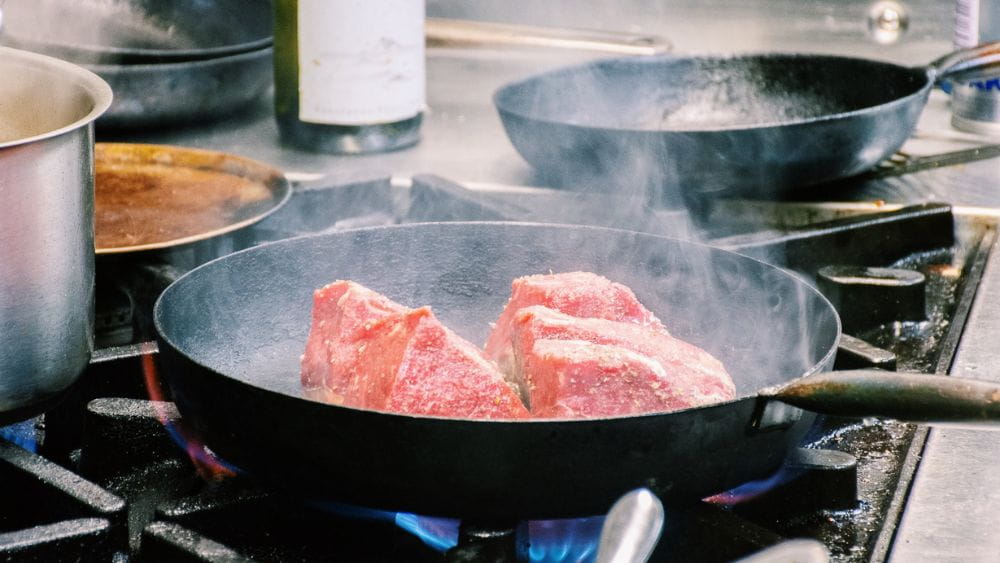 Gas cooking at Malo Hawke's Bay.