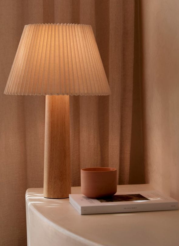 Warm light lamp creating a cosy lounge.