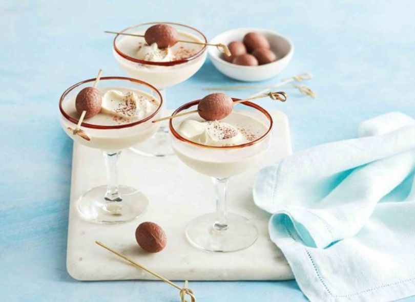 Baileys and cream Easter egg cocktail.