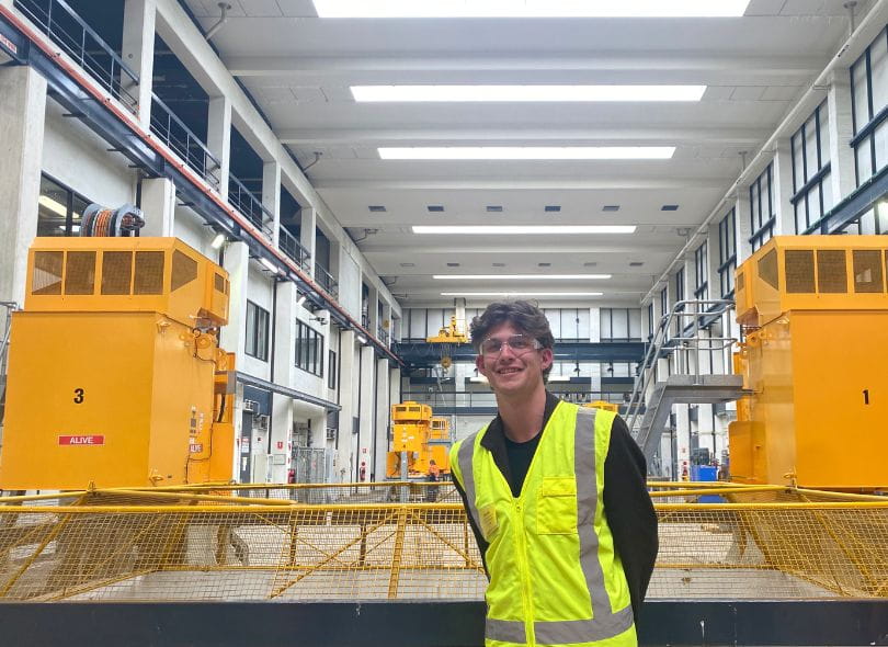 Max at renewable gas plant in Victoria, Australia.