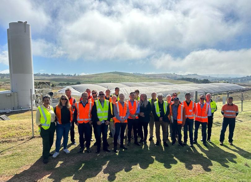 Max with the delegation at Goulburn Bioenergy Project in New South Wales.
