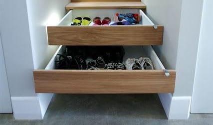 drawers in stairs