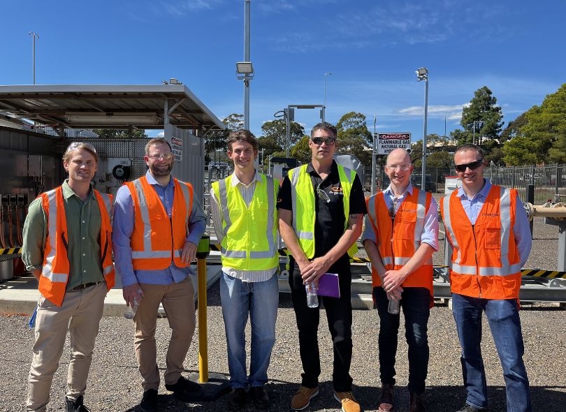 Members of the renewable gas tour of Australia group.